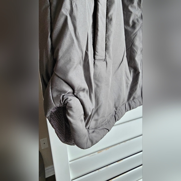 Thread&Supply Long Shirt Light Jacket Button up Oversized Khaki Charcoal size M - Picture 2 of 5